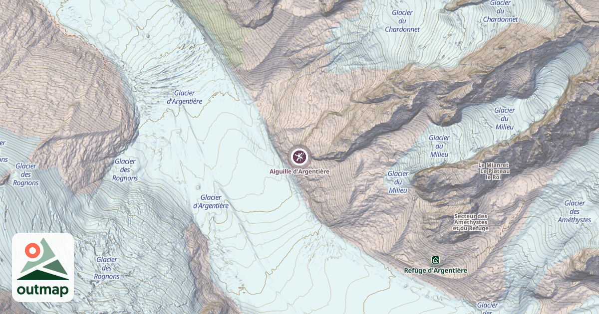 Map of Aiguille d'Argentière