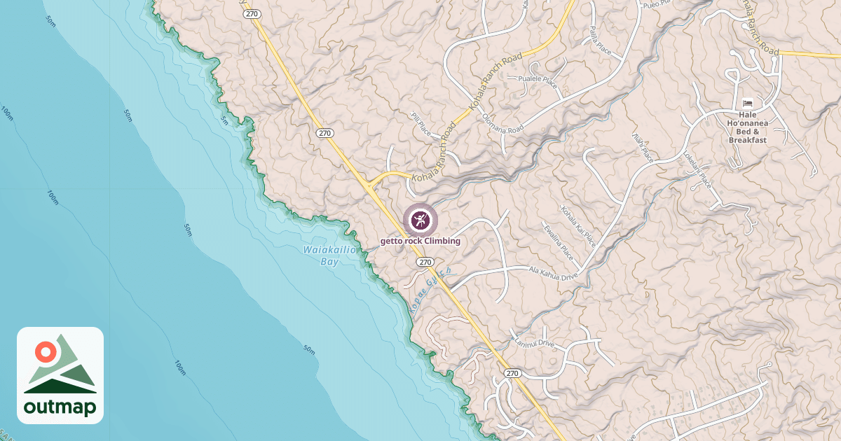 Map of getto rock Climbing