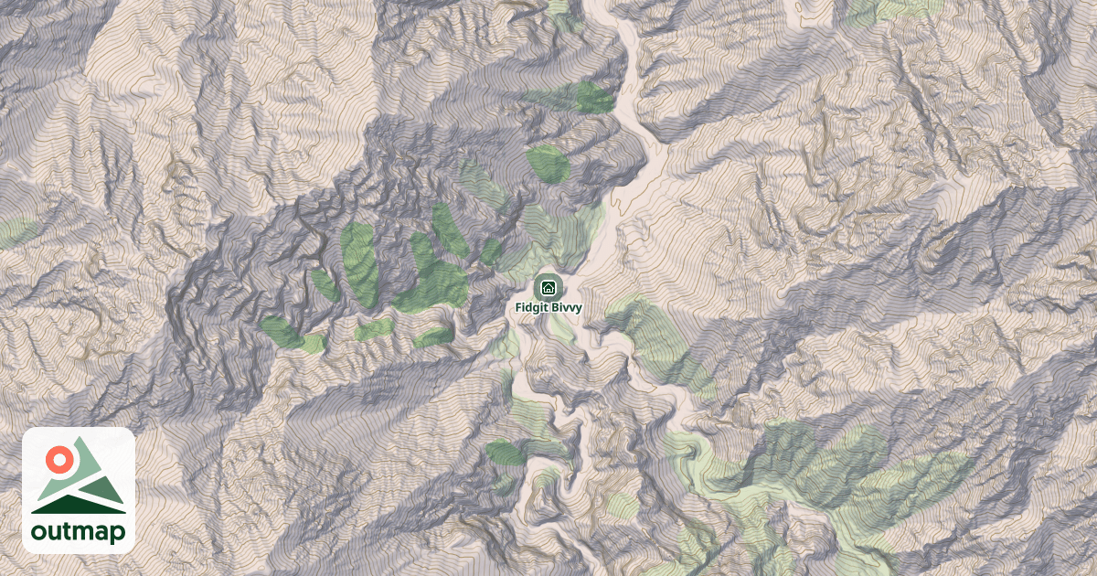 Map of Fidgit Bivvy
