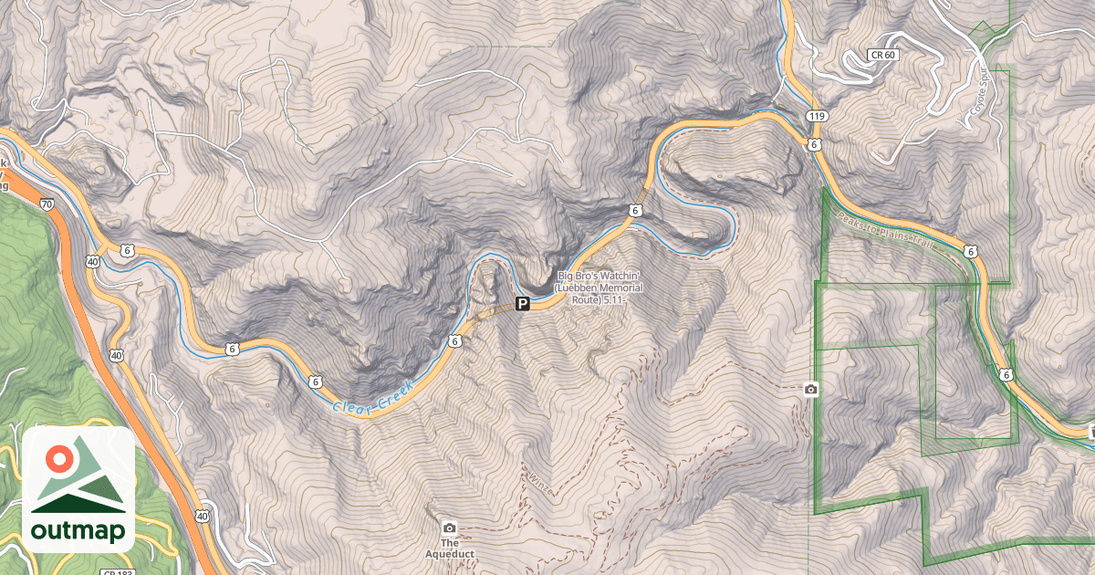 Map of Big Bro's Watchin' (Luebben Memorial Route)
