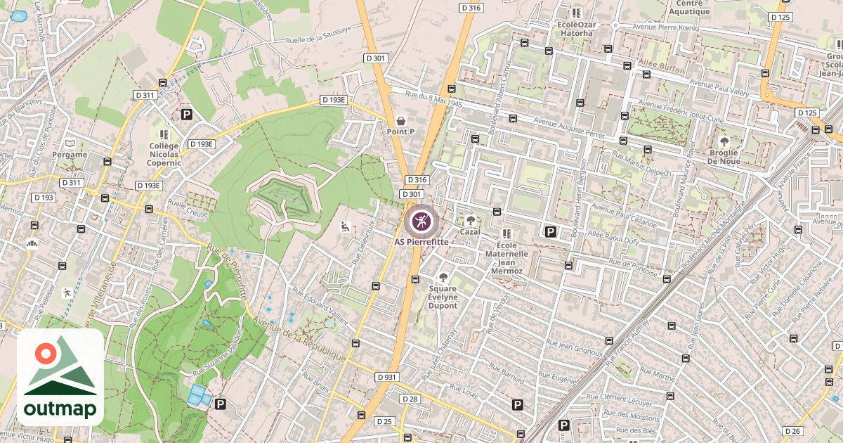 Map of AS Pierrefitte
