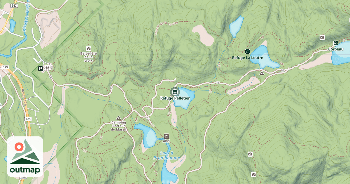 Map of Refuge Pelletier