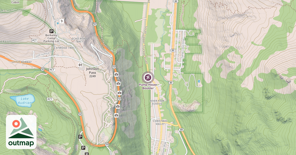 Map of Pump House Boulder