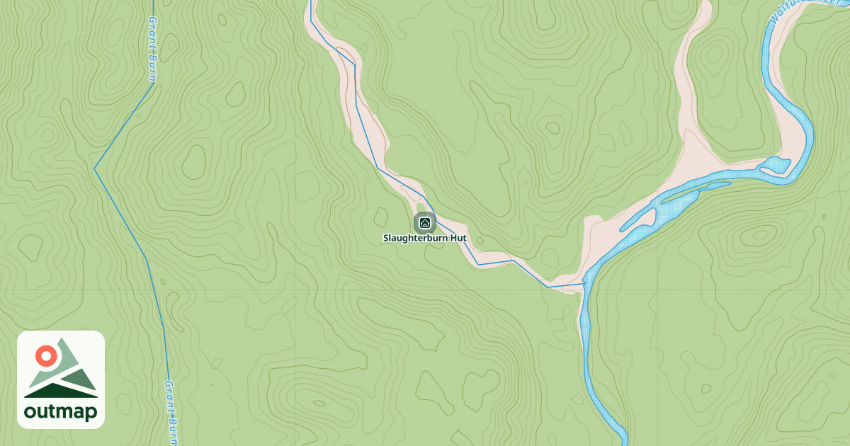 Map of Slaughterburn Hut