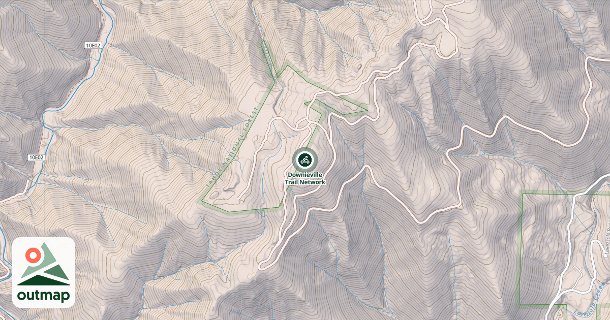 Map of Downieville Trail Network