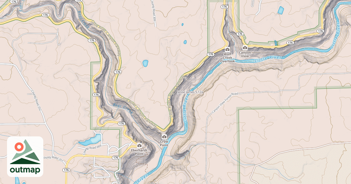 Map of Jesse James