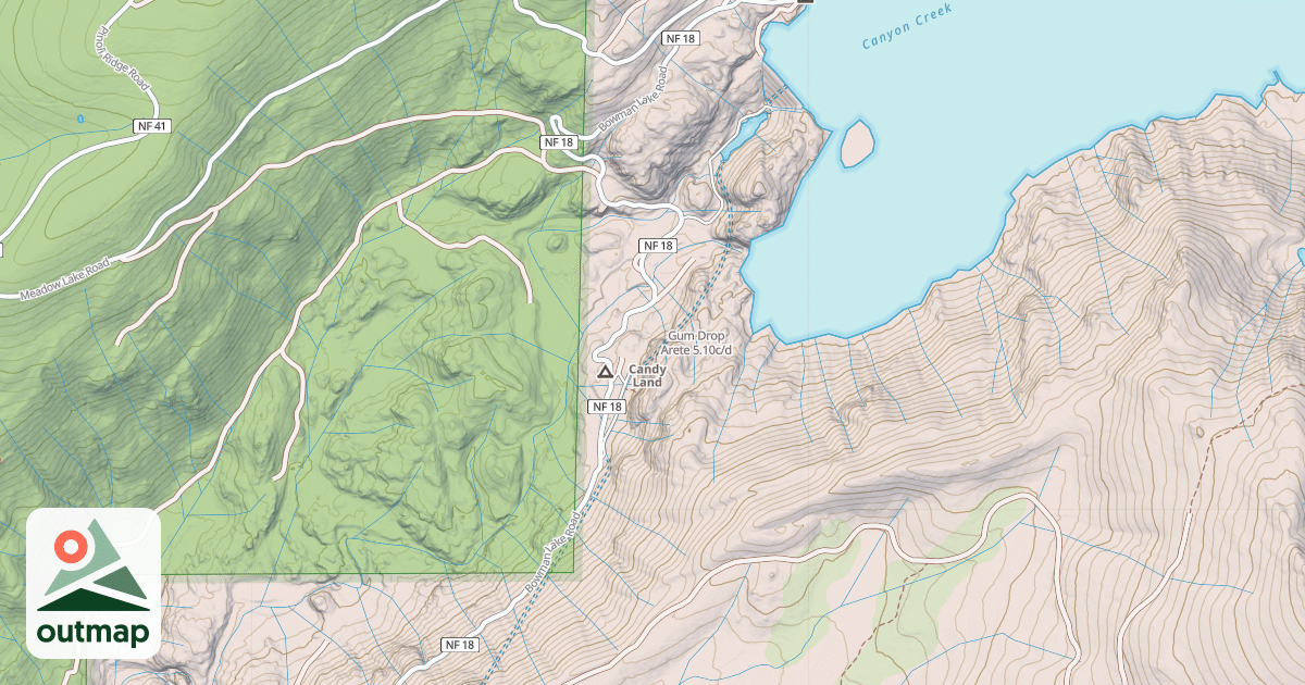 Map of Gum Drop Arete
