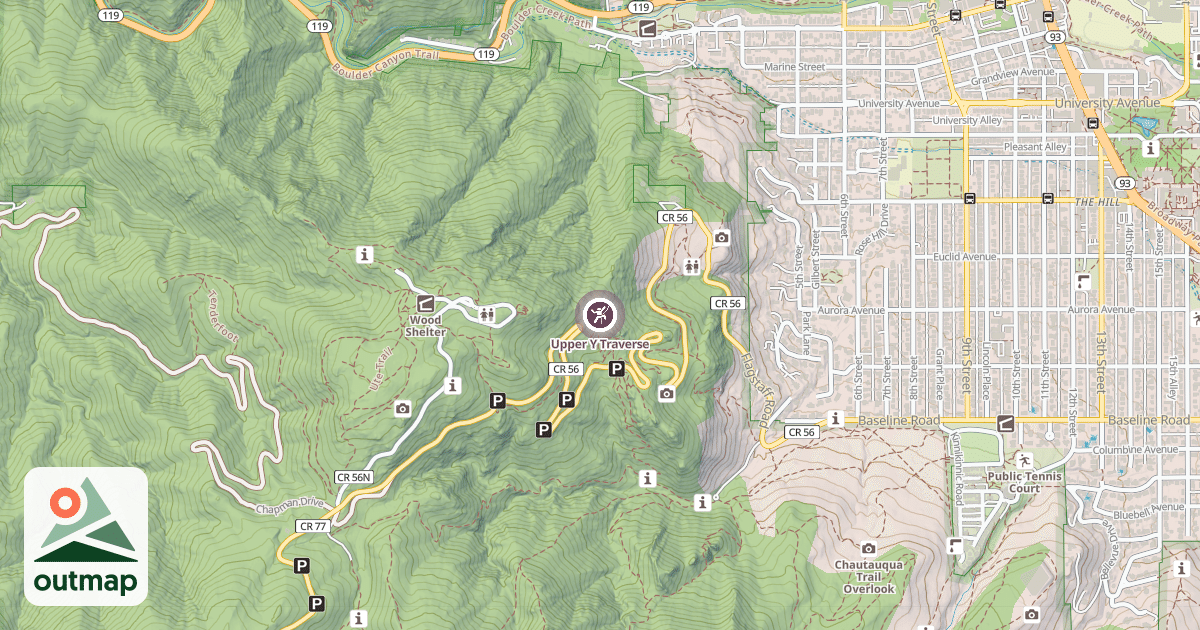 Map of Upper Y Traverse