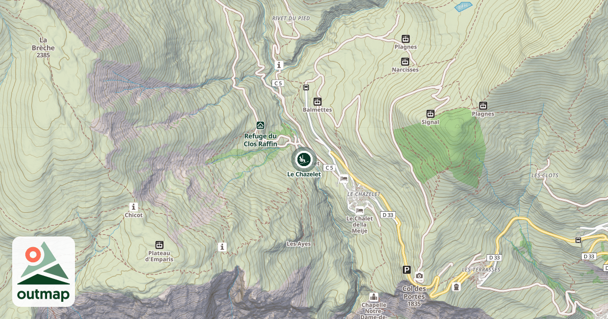 Map of Le Chazelet