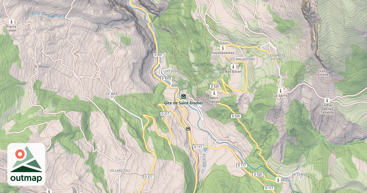 Map of Gîte de Saint-Disdier