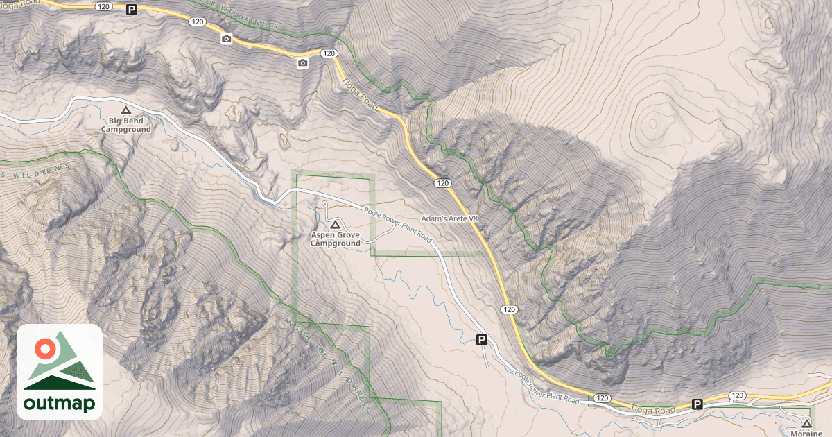 Map of Adam's Arete