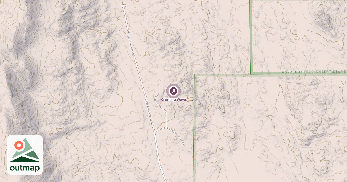 Map of Crashing Wave