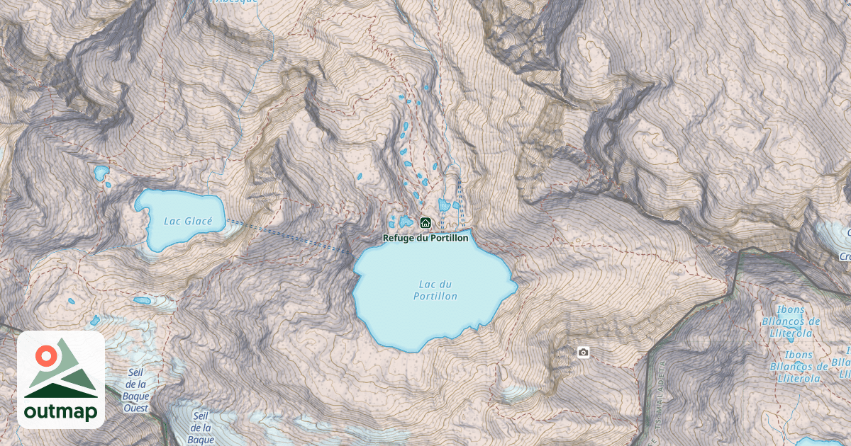 Map of Refuge du Portillon