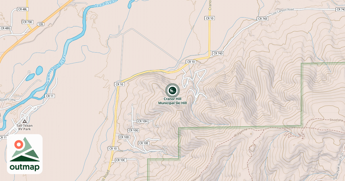 Map of Cranor Hill Municipal Ski Hill
