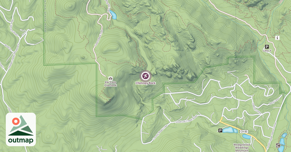 Map of Chimney Rock