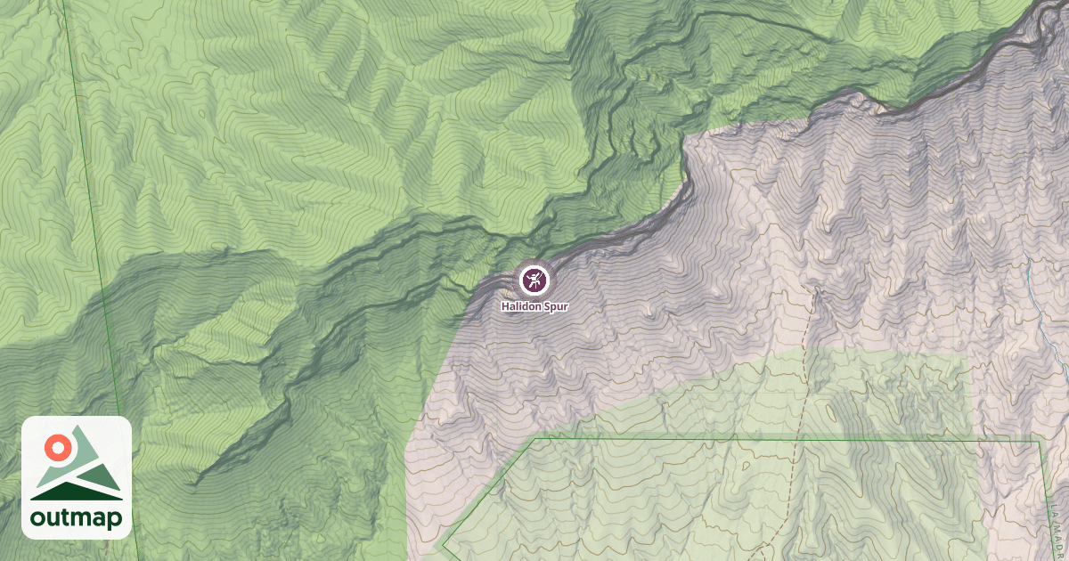 Map of Halidon Spur
