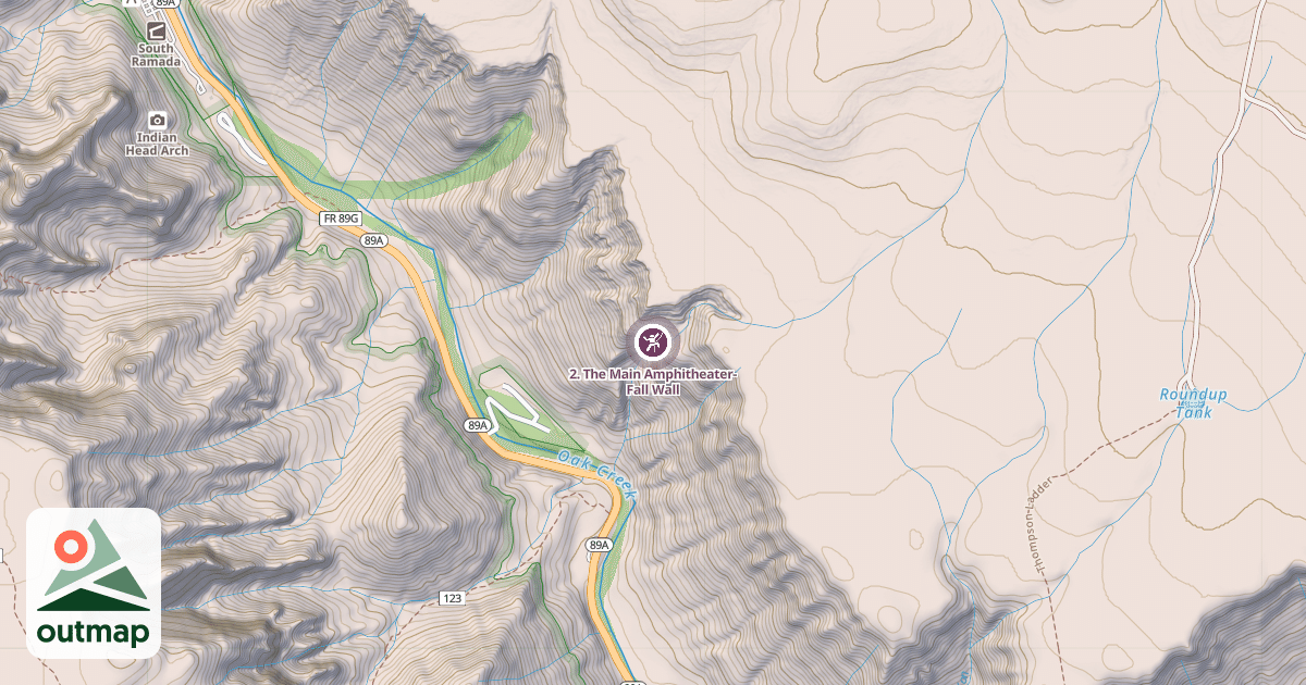 Map of 2. The Main Amphitheater- Fall Wall
