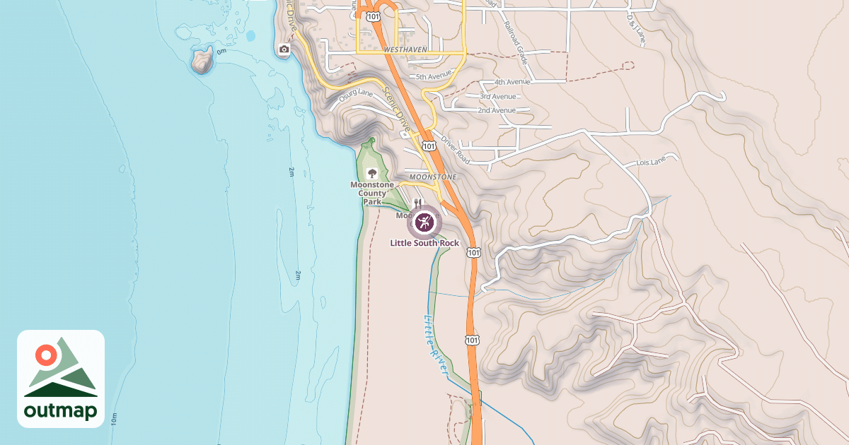 Map of Little South Rock