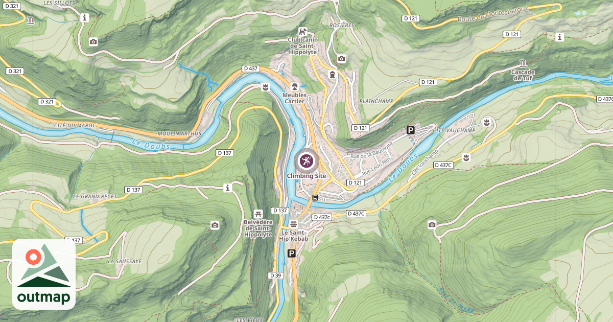 Map of Climbing Site