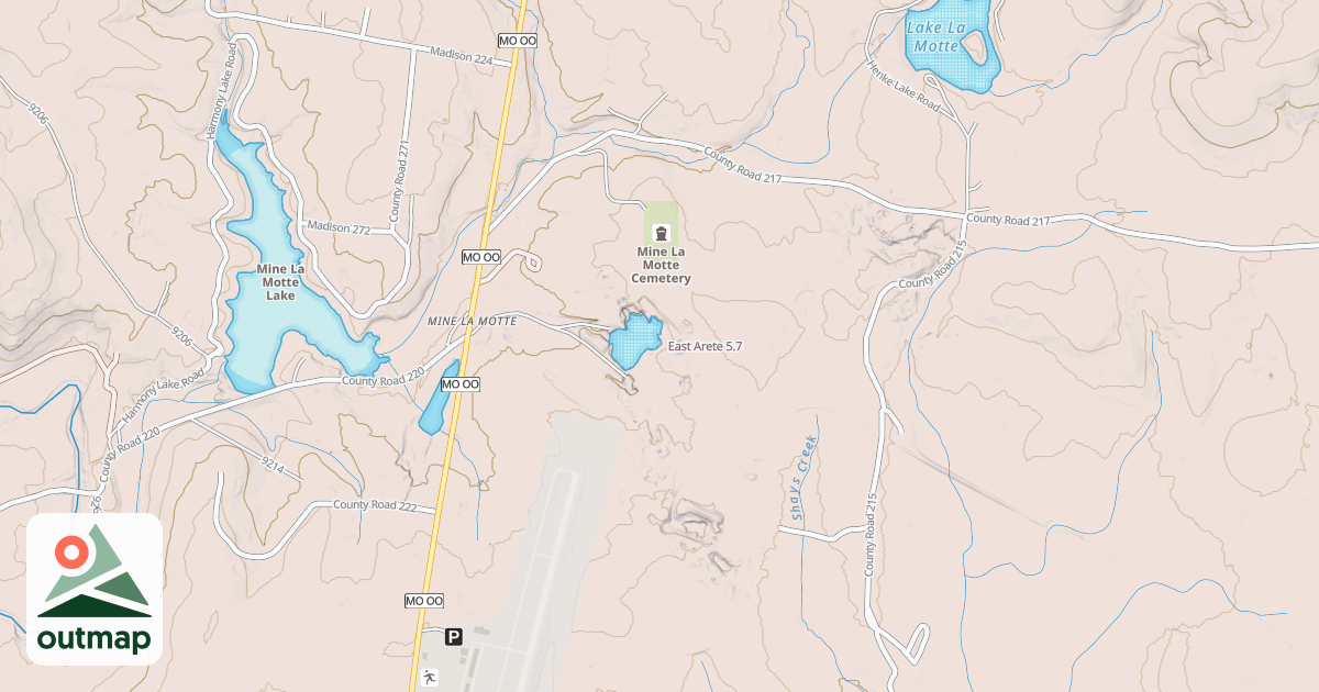 Map of East Arete