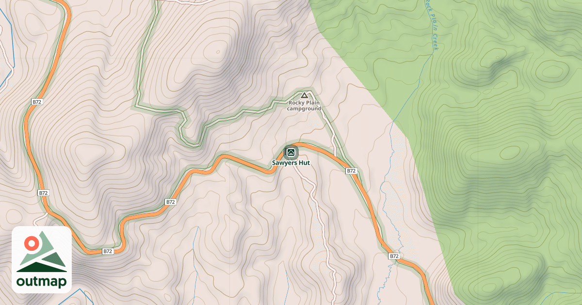 Map of Sawyers Hut