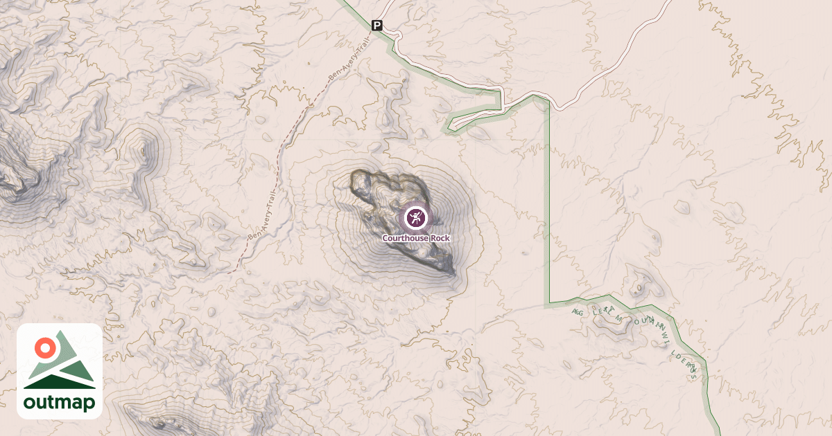 Map of Courthouse Rock