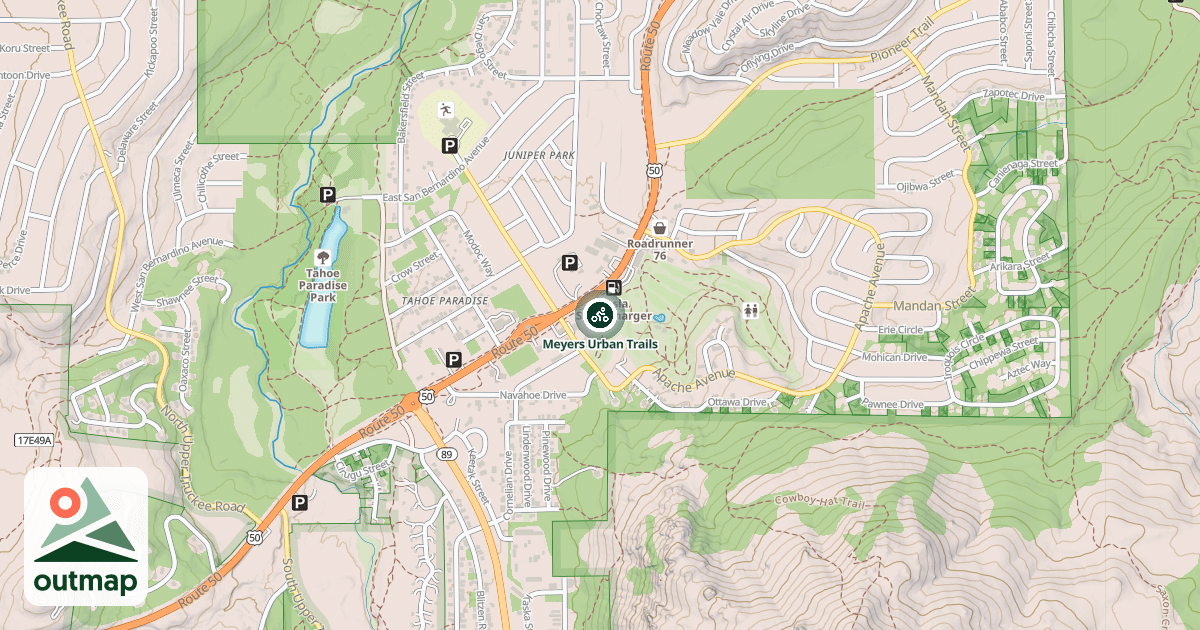 Map of Meyers Urban Trails