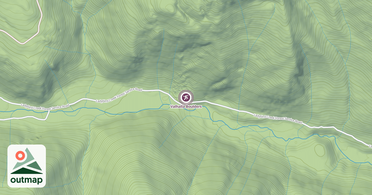 Map of Valhalla Boulders