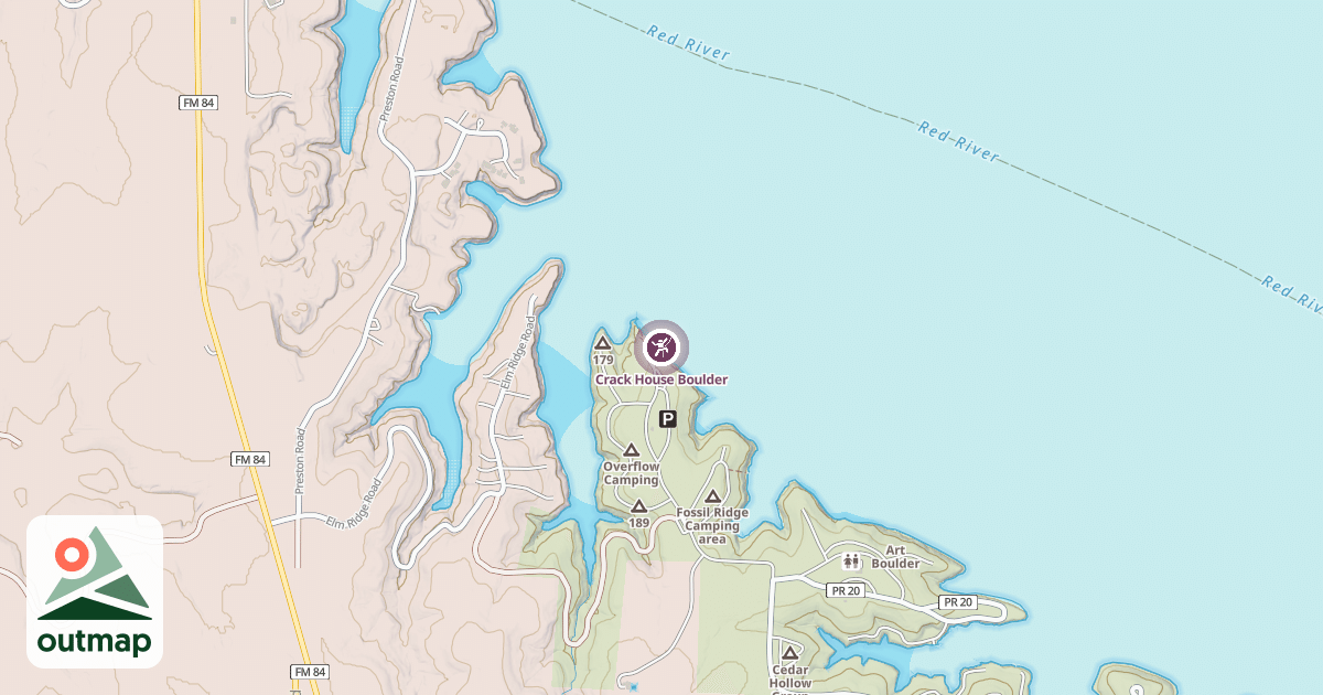 Map of Crack House Boulder
