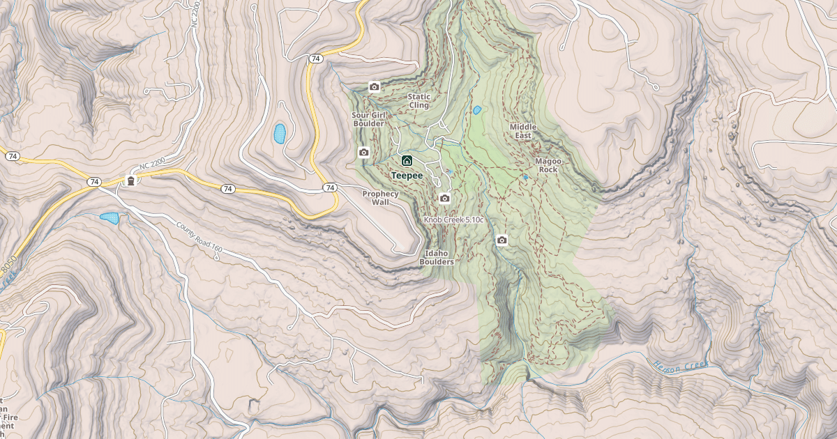 Map preview of Knob Creek
