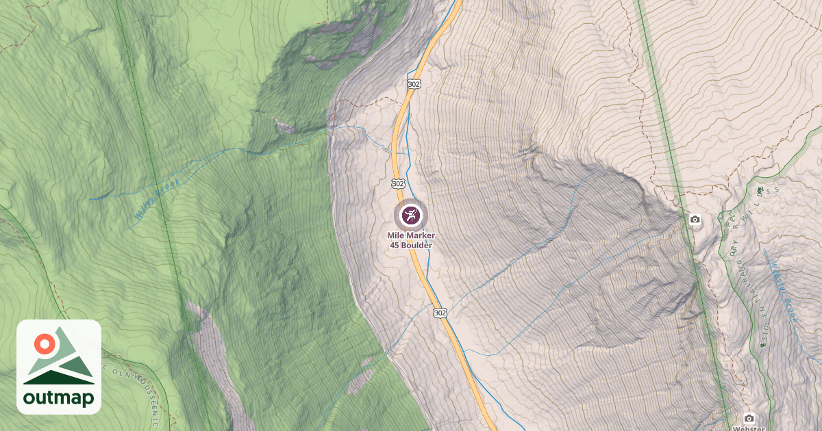 Map of Mile Marker 45 Boulder