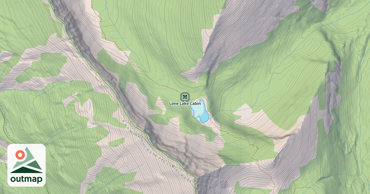 Map of Lone Lake Cabin