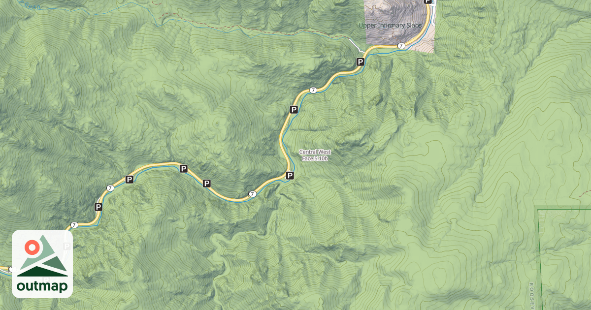 Map of Central West Face