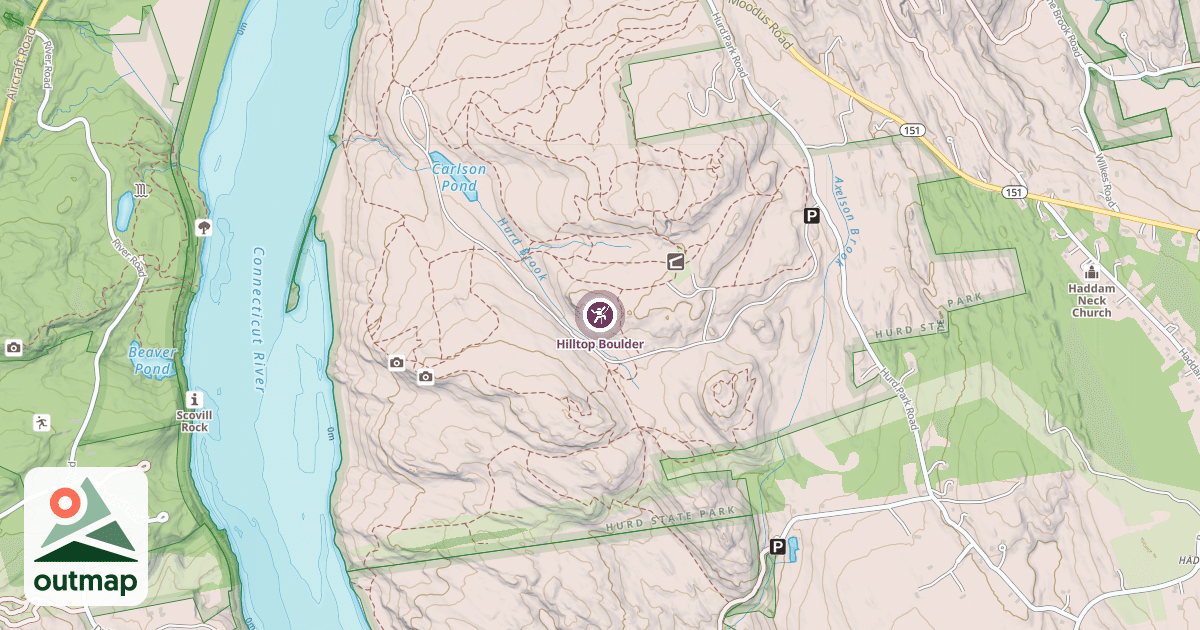 Map of Hilltop Boulder