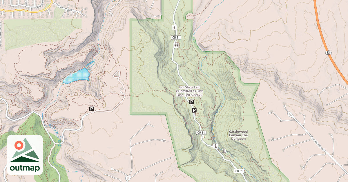 Map of Exit Stage Left (submitted as East Face, Left Side)
