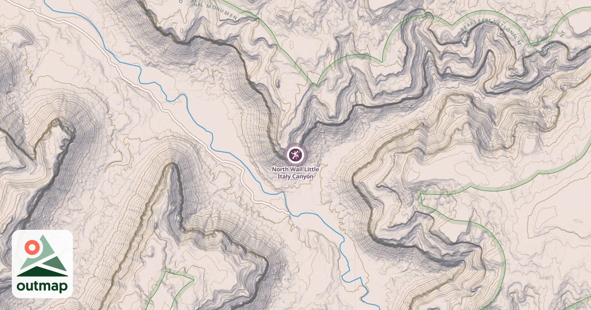 Map of North Wall Little Italy Canyon