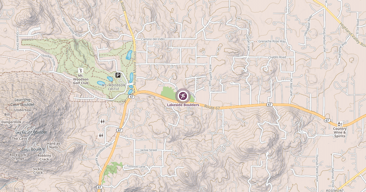 Map preview of Lakeside Boulders
