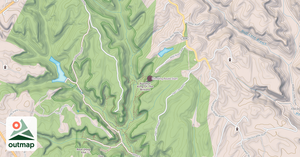 Map of Climbing Route Start