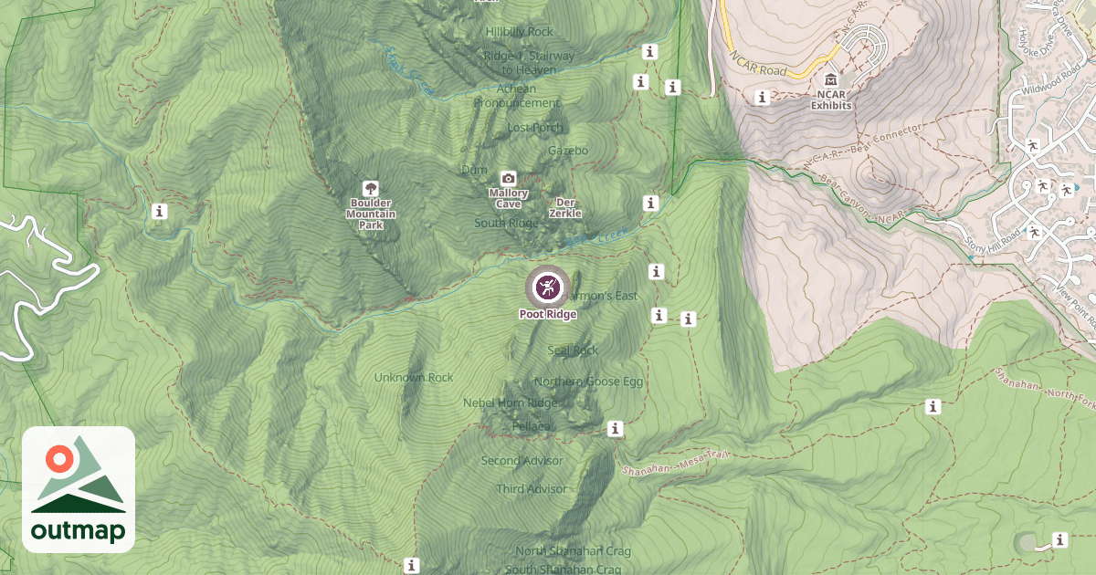 Map of Poot Ridge