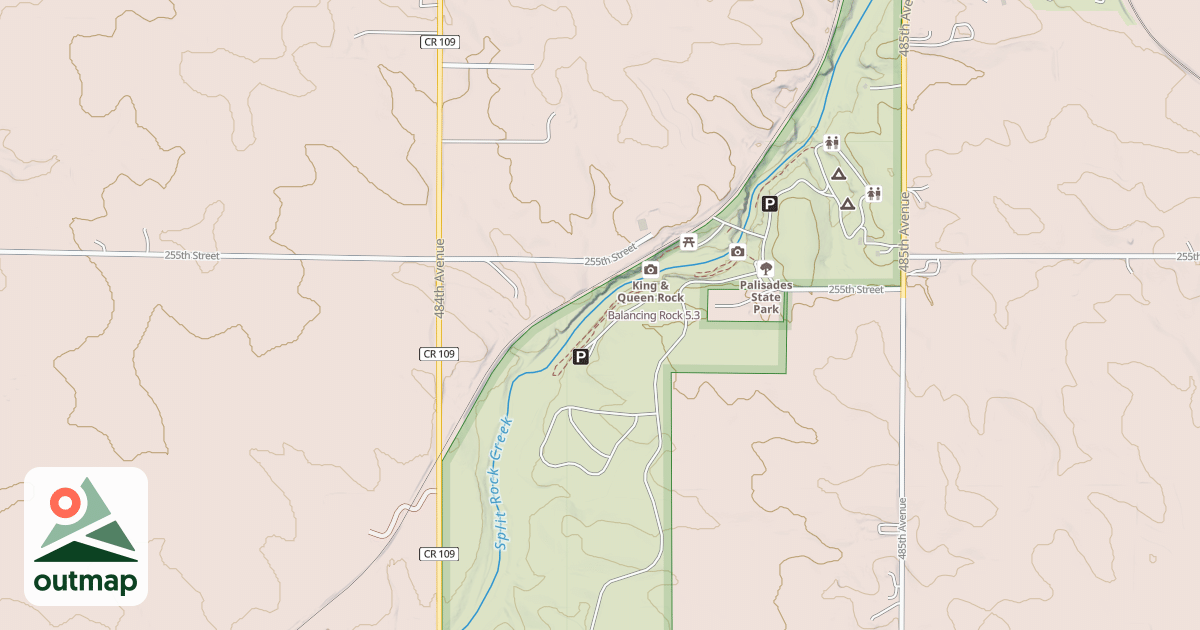 Map of Balancing Rock