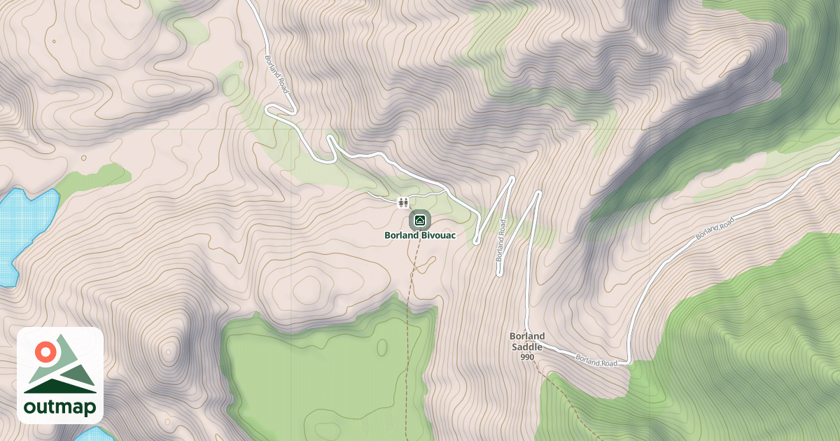 Map of Borland Bivouac