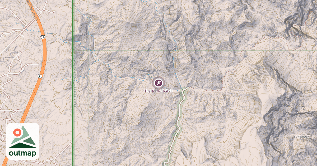 Map of Englishman's Wall