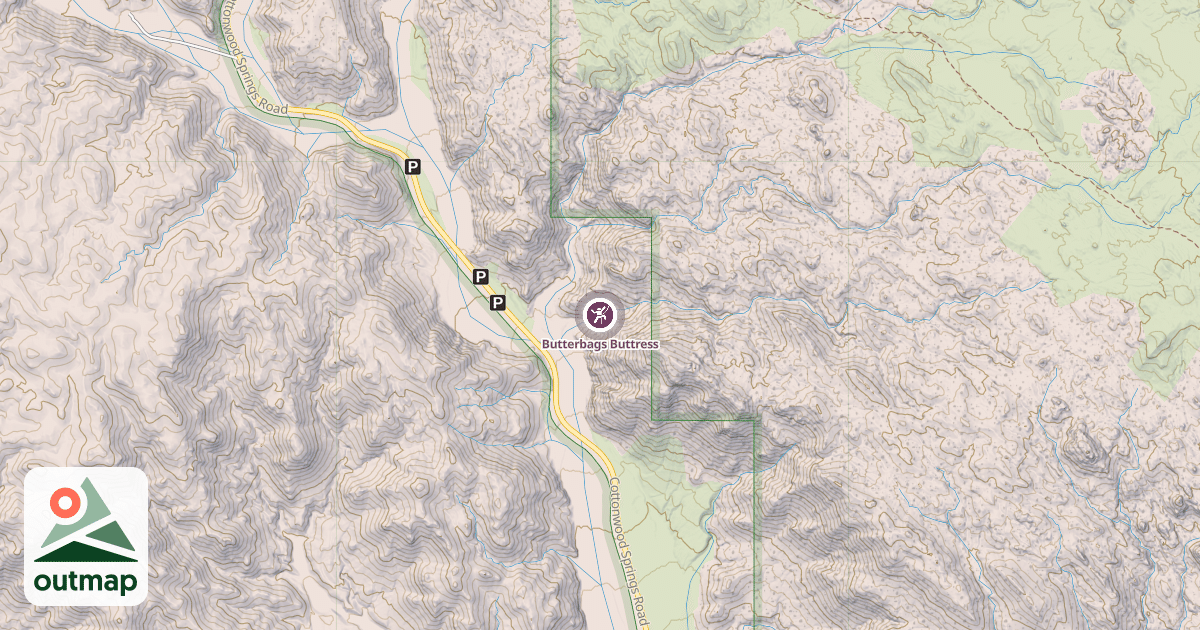 Map of Butterbags Buttress