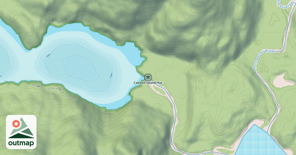 Map of Caswell Sound Hut