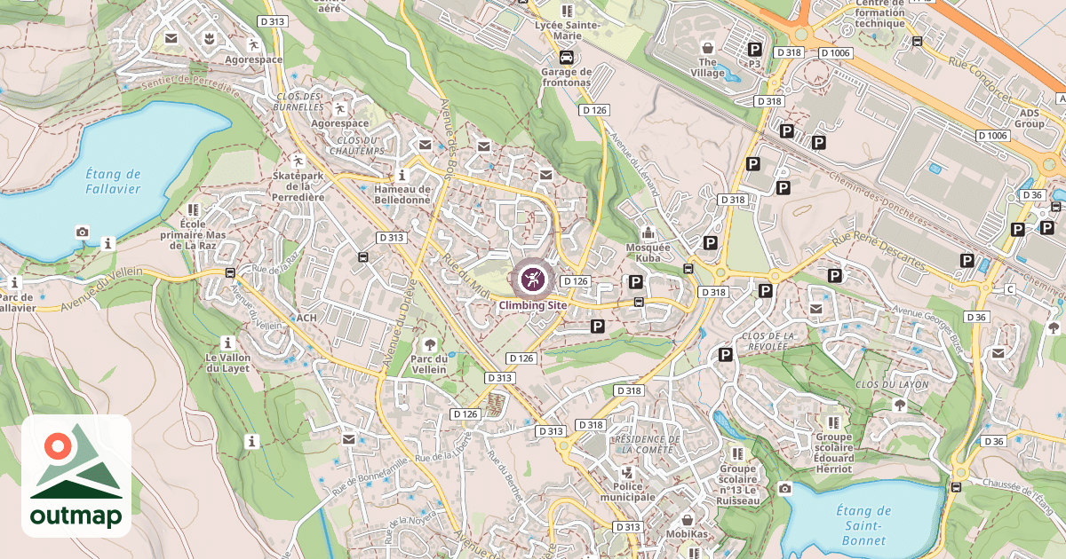 Map of Climbing Site