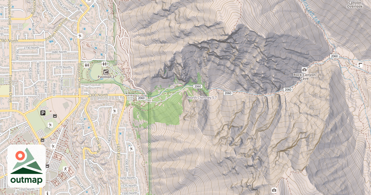 Map of North Chimney