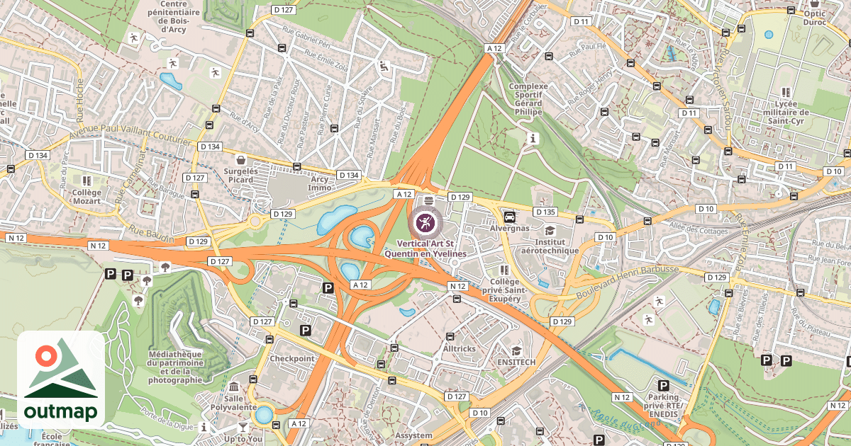 Map of Vertical'Art St Quentin en Yvelines