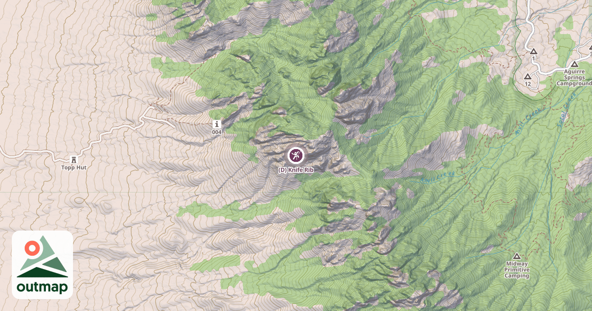 Map of (D) Knife Rib