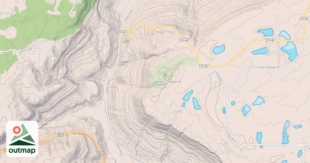 Map of Leah's Traverse