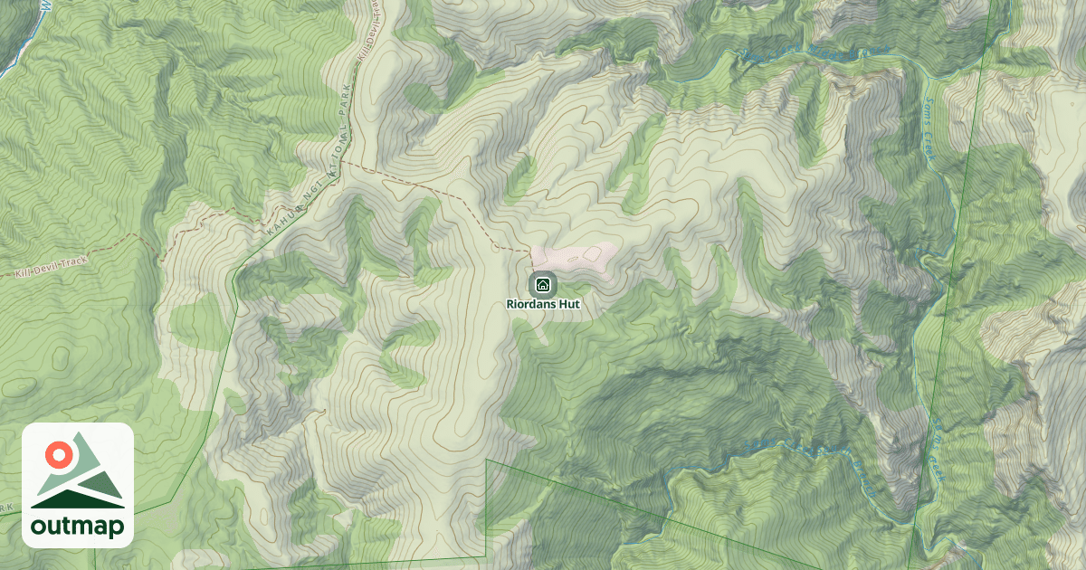 Map of Riordans Hut